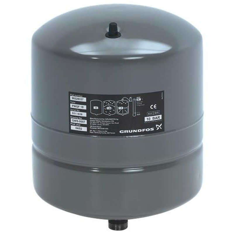 Grundfos GTH 12 Litre Vertical Expansion Vessel 10 Bar Complete