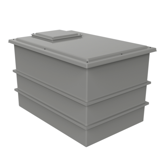 2726 Litre GRP One Piece Water Tank - Insulated