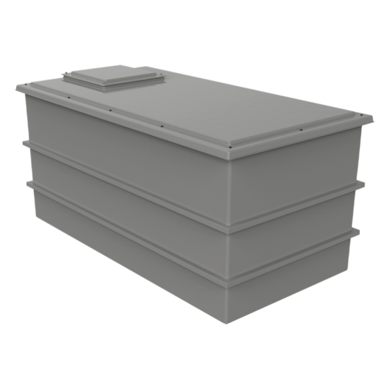 3636 Litre GRP One Piece Water Tank - Insulated