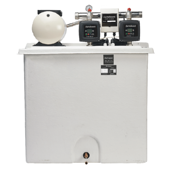 Midi 3 Twin Pump Booster Set & 1000 Litre One Piece GRP Cold Water Tank