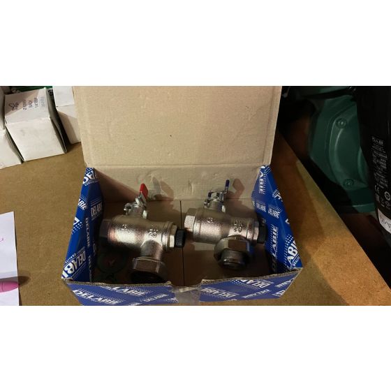 DELABIE Angled Isolating Valves F 3/4 x F 1" *Clearance*
