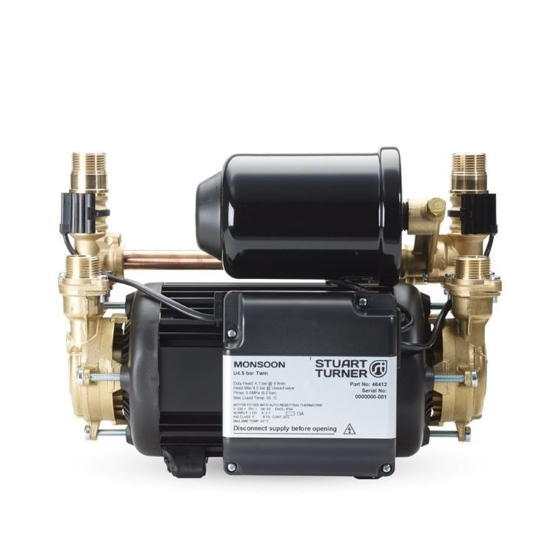 Stuart Turner Monsoon Universal U4.5 bar Twin Shower Pump