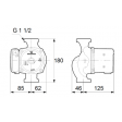 Grundfos UPS 25-80N (180) Hot Water Service Circulator