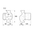 Grundfos UPS 32-55N (180) Hot Water Service Circulator