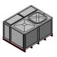 3000 Litre GRP Sectional Water Tank with Internally Flanged Base (IFB) - 2X1.5X1