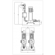 DAB 2 KVC AD 55/50M Twin Pump Booster Set