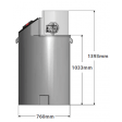 Pedrollo Powertank Utility 500L Fixed Speed - Dimensions