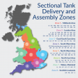 4000 Litre GRP Sectional Water Tank with Internally Flanged Base (IFB) - 2X1X2