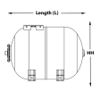 Lowara Zilmet 24 Litre (16 bar) Horizontal Expansion Vessel